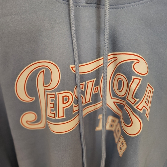 Pepsi-Cola Blue Hoodie Women's Size Medium NWT Cropped - Picture 2 of 6